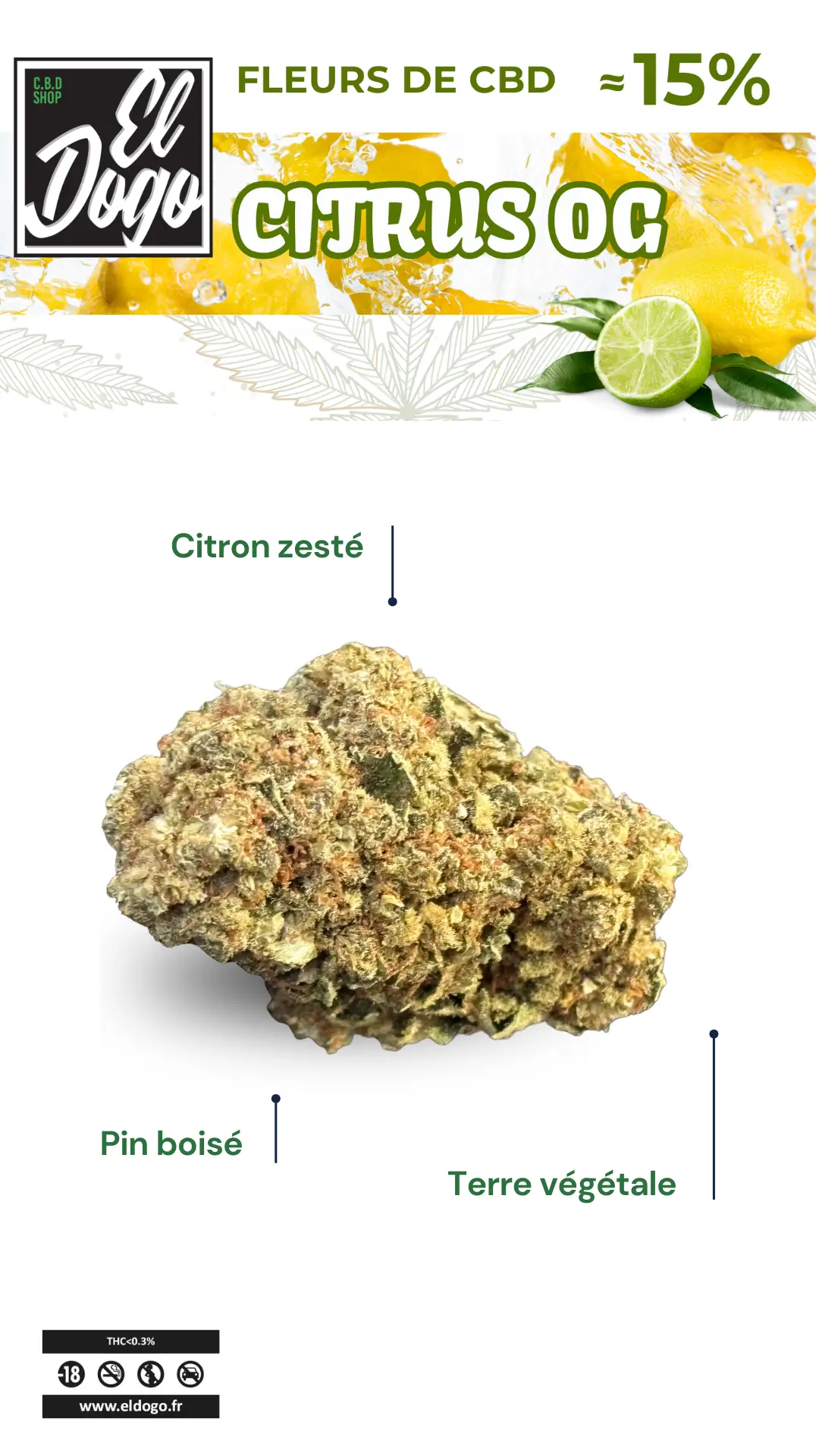 Citrus OG - CBD 15 - El Dogo CBD Shop